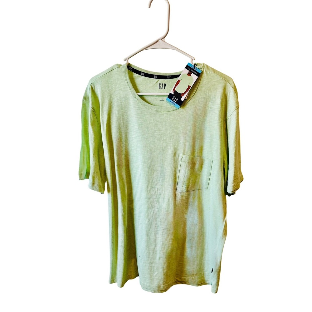 GAP Mens Slub Pocket Tee T-Shirt Mint Green Casual Short Sleeve New